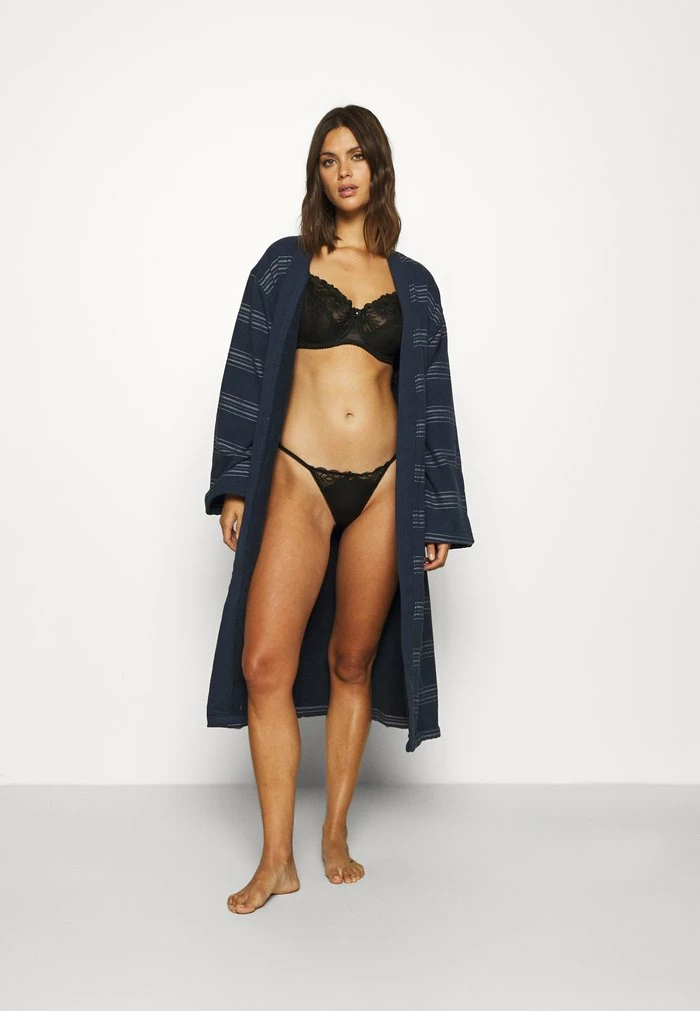 TOM TAILOR WELLNESS KIMONO BATHROBE - Dressing Gown - Navy 4 TOM TAILOR WELLNESS KIMONO BATHROBE - Dressing Gown - Navy - Image 2