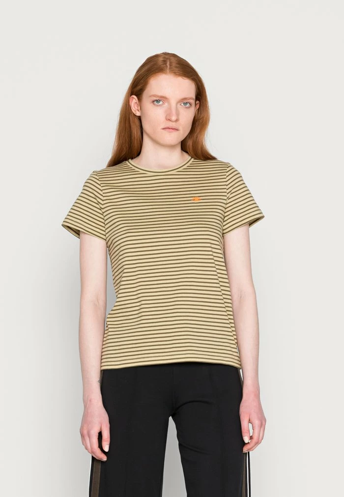 TOM TAILOR CREWNECK - Print T-shirt - Olive Green 3 TOM TAILOR CREWNECK - Print T-shirt - Olive Green