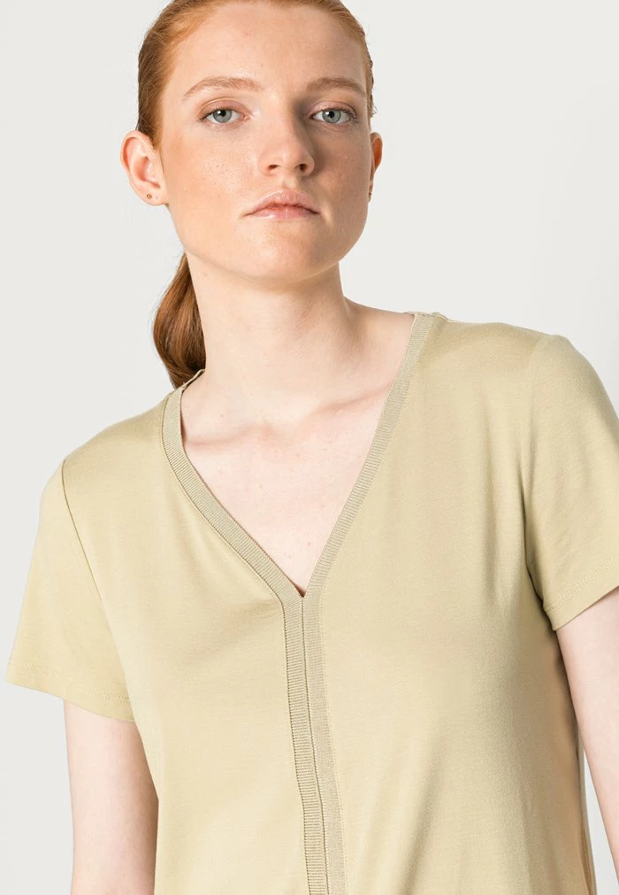 TOM TAILOR V NECK - Basic T-shirt - Light Moderate Olive 7 TOM TAILOR V NECK - Basic T-shirt - Light Moderate Olive - Image 5