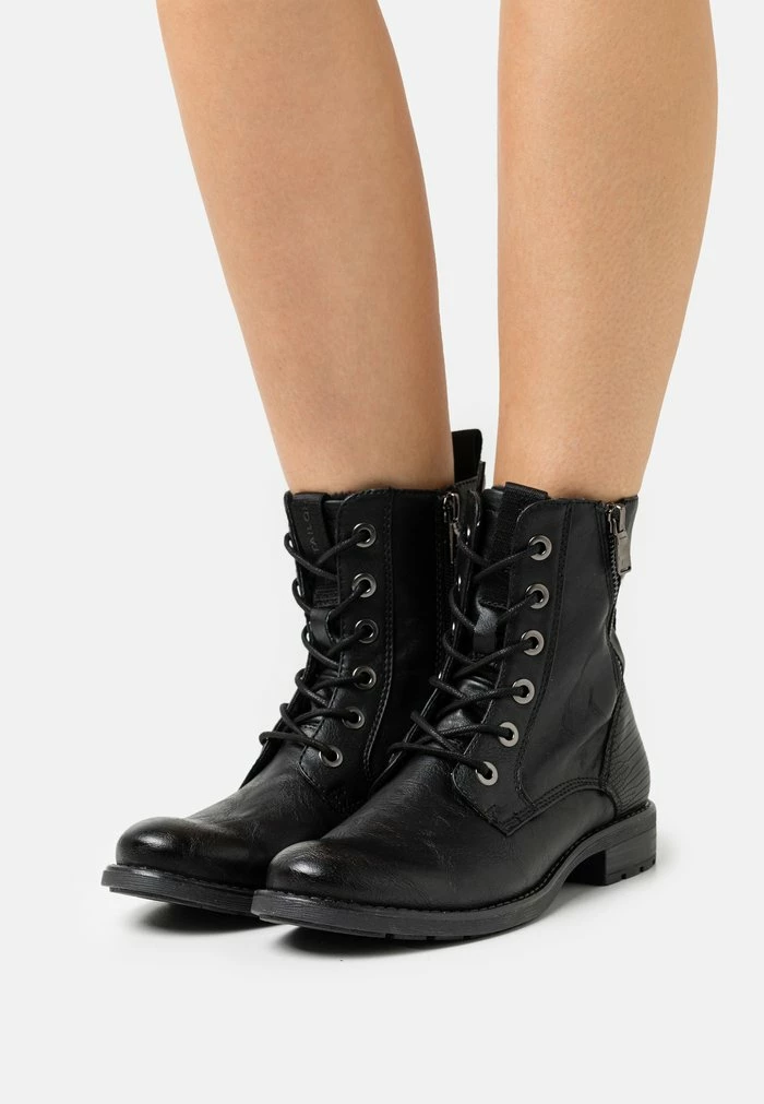 TOM TAILOR Lace-up Ankle Boots - Black 3 TOM TAILOR Lace-up Ankle Boots - Black