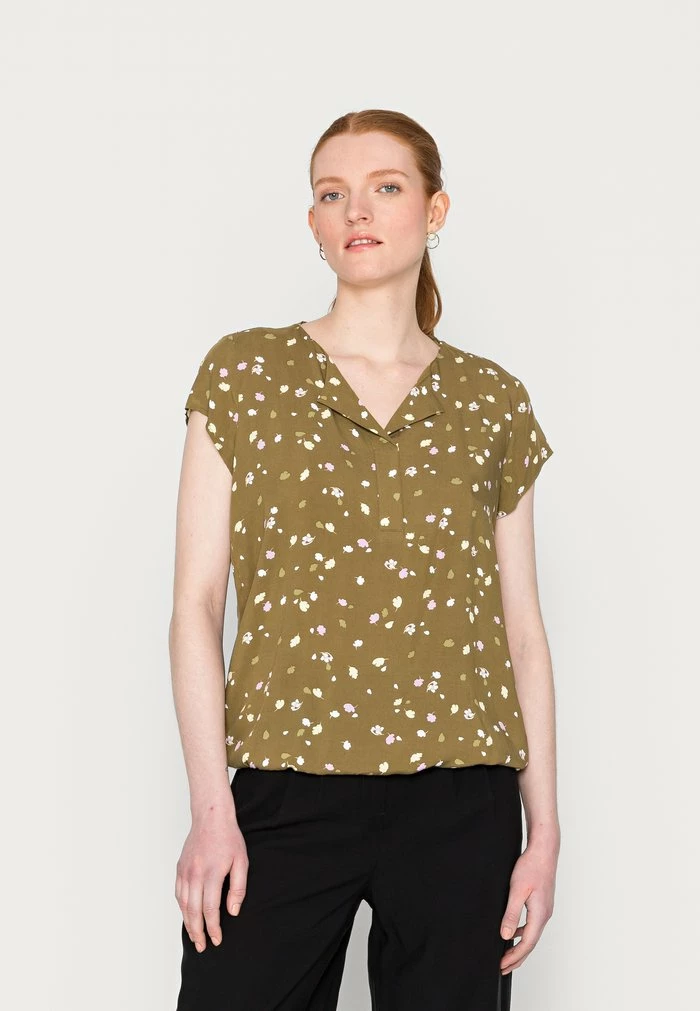 TOM TAILOR Blouse - Blouse - Olive Small Floral Design 3 TOM TAILOR Blouse - Blouse - Olive Small Floral Design