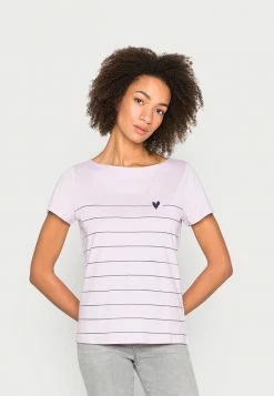 TOM TAILOR BOAT NECK PRINT - Print T-shirt - Iris Flower