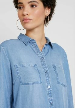 TOM TAILOR BLOUSE - Button-down Blouse - Blue Denim 11 TOM TAILOR BLOUSE - Button-down Blouse - Blue Denim -TOM TAILOR online store bb25a5ad41934b708dab3928c62439ca