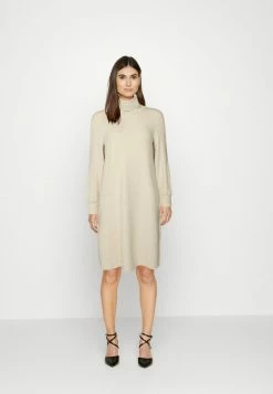 TOM TAILOR COSY WITH COLLAR - Jumper Dress - Soft Light Camel Melange