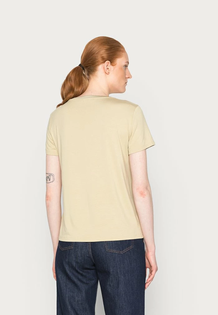 TOM TAILOR V NECK - Basic T-shirt - Light Moderate Olive 5 TOM TAILOR V NECK - Basic T-shirt - Light Moderate Olive - Image 3