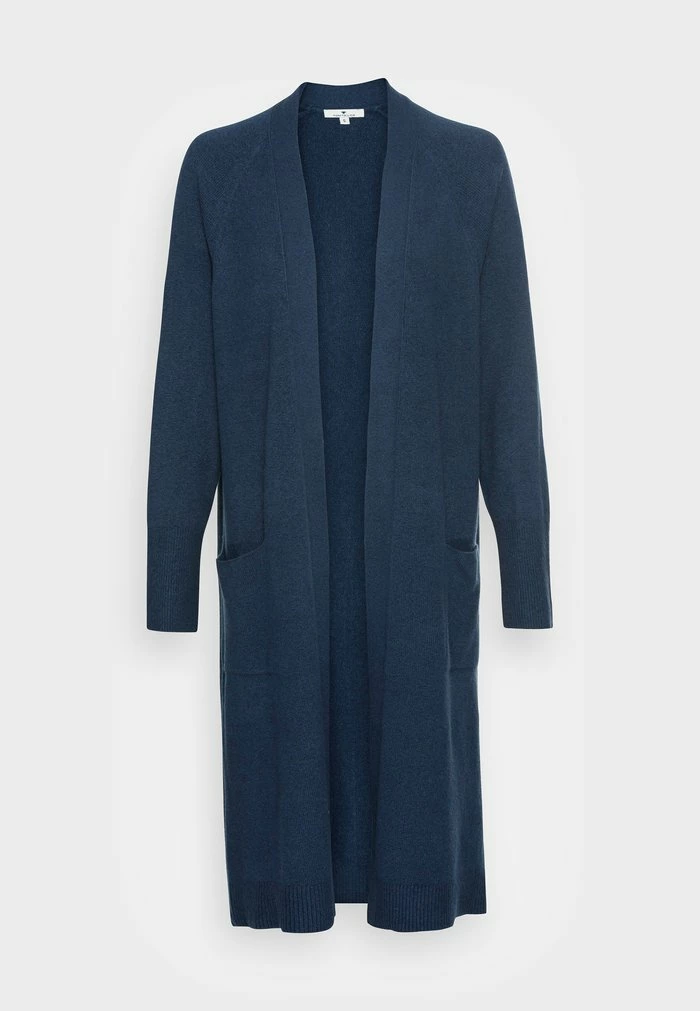 TOM TAILOR CARDIGAN COZY LONGSTYLE - Cardigan - Dark Denim Blue Melange 6 TOM TAILOR CARDIGAN COZY LONGSTYLE - Cardigan - Dark Denim Blue Melange - Image 4