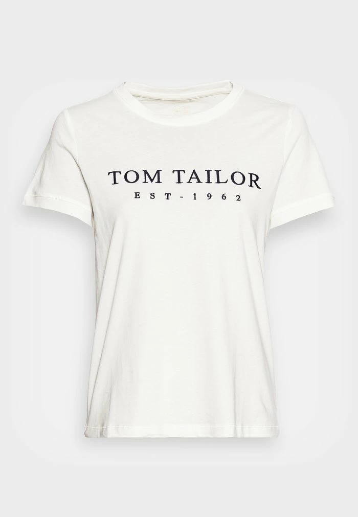 TOM TAILOR CREW NECK - Print T-shirt - Whisper White 6 TOM TAILOR CREW NECK - Print T-shirt - Whisper White - Image 4
