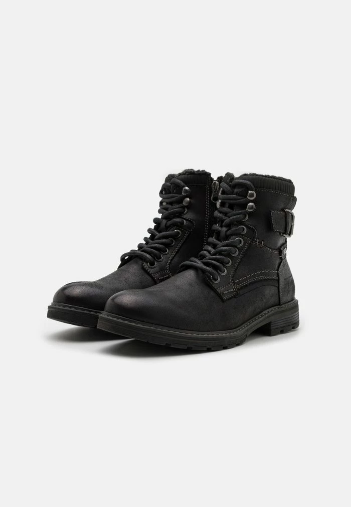 TOM TAILOR Lace-up Ankle Boots - Black 4 TOM TAILOR Lace-up Ankle Boots - Black - Image 2