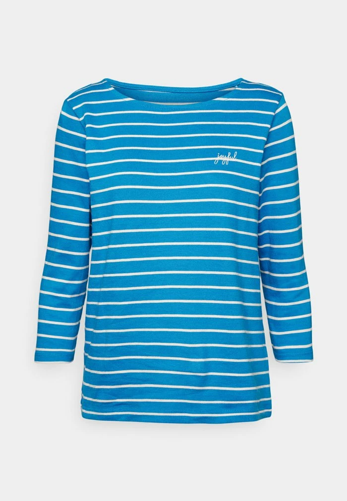 TOM TAILOR CREW NECK - Long Sleeved Top - Blue/offwhite 6 TOM TAILOR CREW NECK - Long Sleeved Top - Blue/offwhite - Image 4