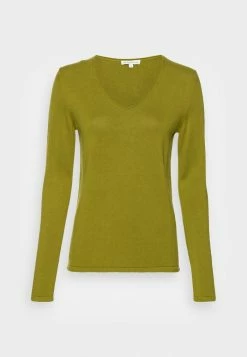 TOM TAILOR BASIC V NECK - Jumper - Moderated Green