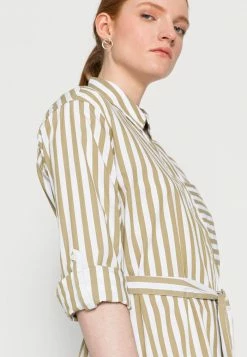 TOM TAILOR DRESS STRIPED POPLIN - Day Dress - Olive White Vertical Stripe 11 TOM TAILOR DRESS STRIPED POPLIN - Day Dress - Olive White Vertical Stripe -TOM TAILOR online store c3fdd7dc75394f7181b0718619042446