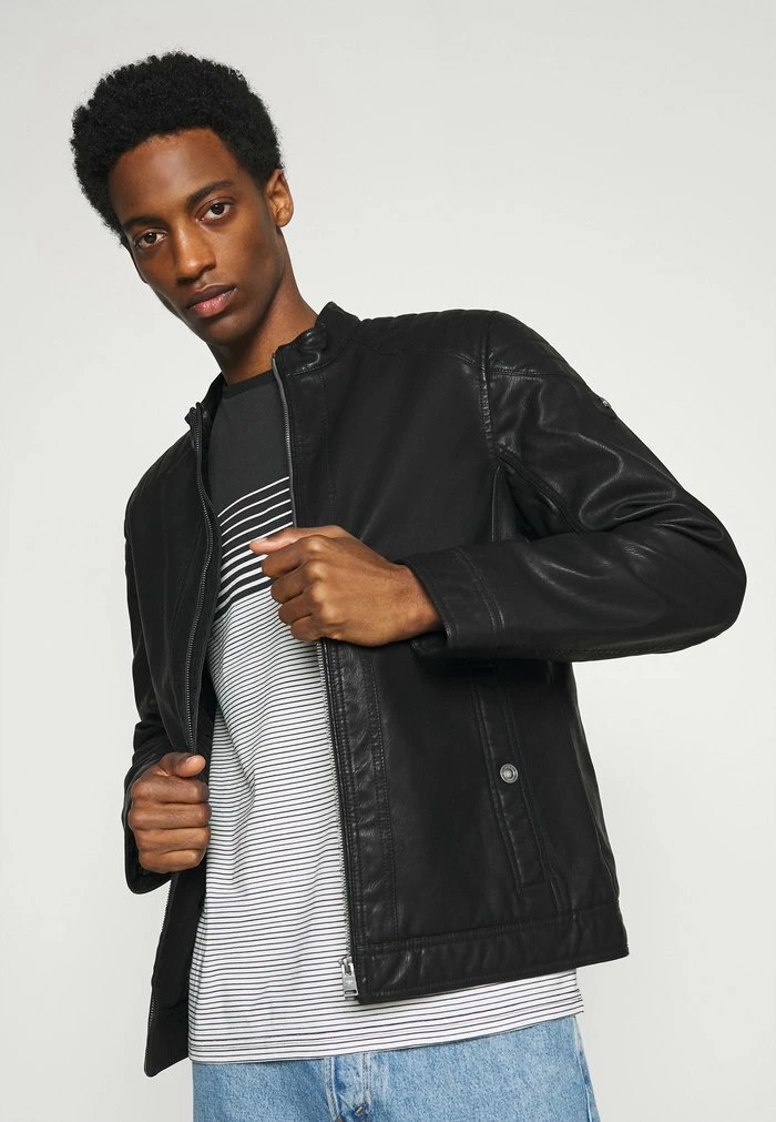 TOM TAILOR Faux Leather Jacket - Black 6 TOM TAILOR Faux Leather Jacket - Black - Image 4