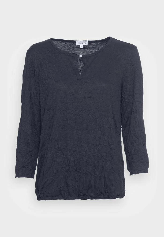 TOM TAILOR CRINCLE - Long Sleeved Top - Sky Captain Blue 6 TOM TAILOR CRINCLE - Long Sleeved Top - Sky Captain Blue - Image 4