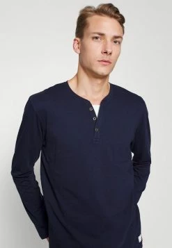 TOM TAILOR HENLEY CONTRAST - Long Sleeved Top - Sky Captain Blue 11 TOM TAILOR HENLEY CONTRAST - Long Sleeved Top - Sky Captain Blue -TOM TAILOR online store c4c6f6d978e34cb0b969f4b979d06214