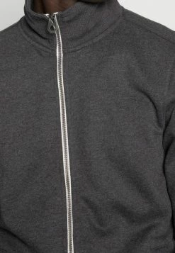 TOM TAILOR Zip-up Sweatshirt - Black Grey Melange -TOM TAILOR online store c4c8b0dcbbde47d48678738073b1b9f1