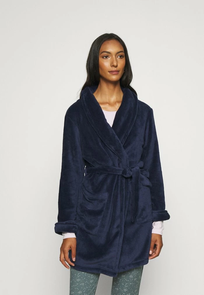 TOM TAILOR X-MAS BATHROBE - Dressing Gown - Blue Dark Solid 3 TOM TAILOR X-MAS BATHROBE - Dressing Gown - Blue Dark Solid