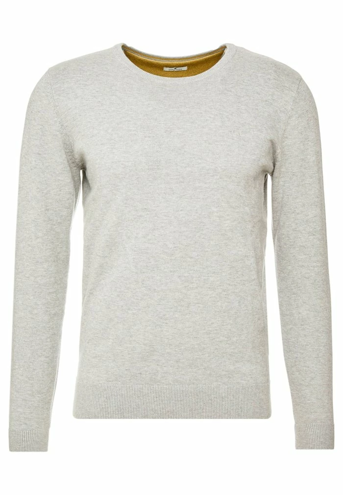 TOM TAILOR BASIC CREW NECK - Jumper - Light Soft Grey Melange 6 TOM TAILOR BASIC CREW NECK - Jumper - Light Soft Grey Melange - Image 4
