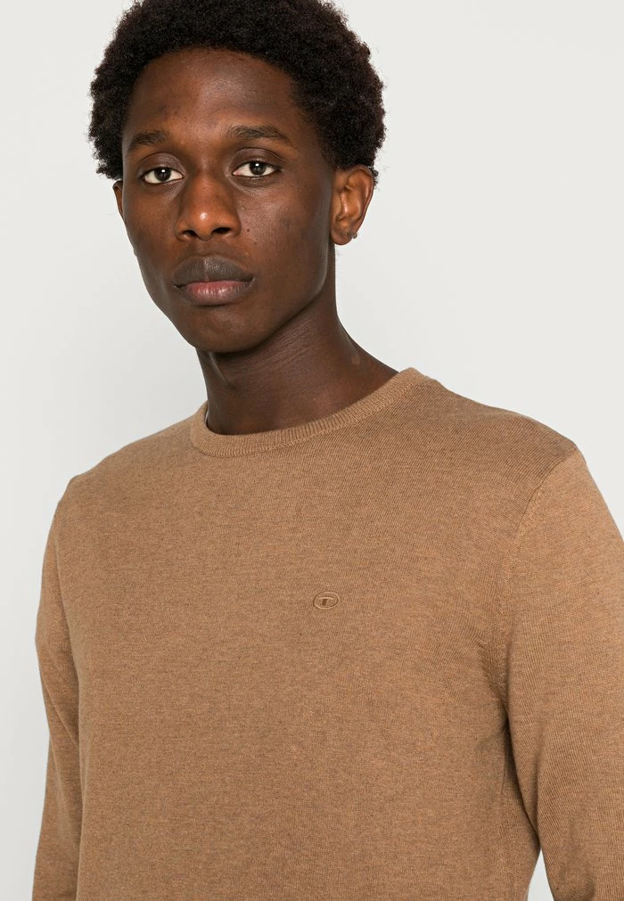 TOM TAILOR BASIC CREW NECK SWEATER - Jumper - Havana Brown Melange 7 TOM TAILOR BASIC CREW NECK SWEATER - Jumper - Havana Brown Melange - Image 5