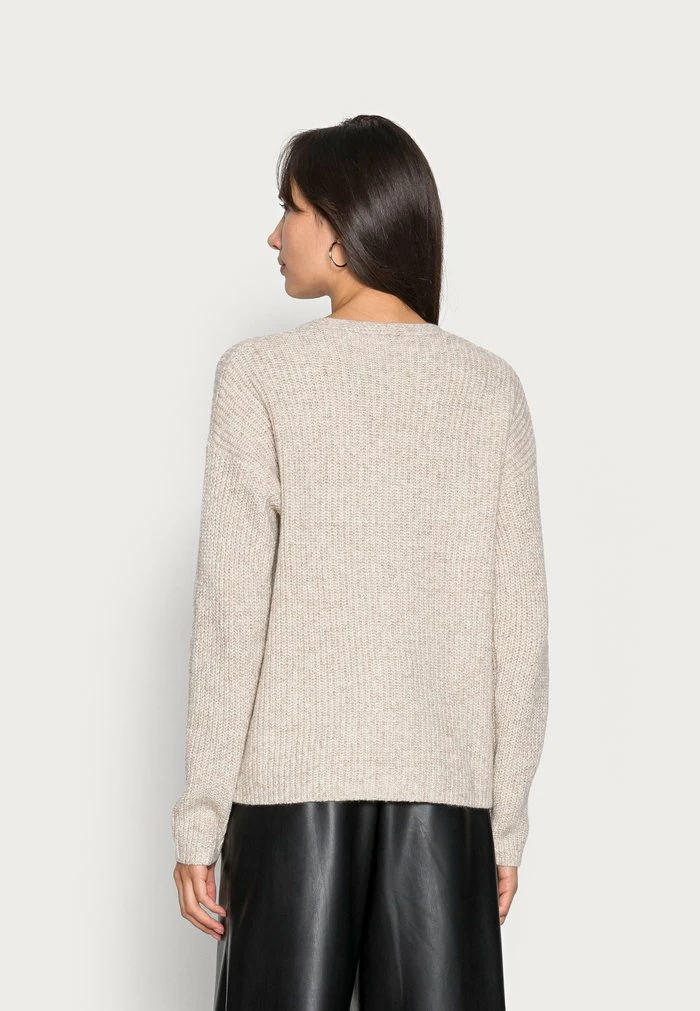 TOM TAILOR V NECK - Jumper - Cold Beige Melange 5 TOM TAILOR V NECK - Jumper - Cold Beige Melange - Image 3