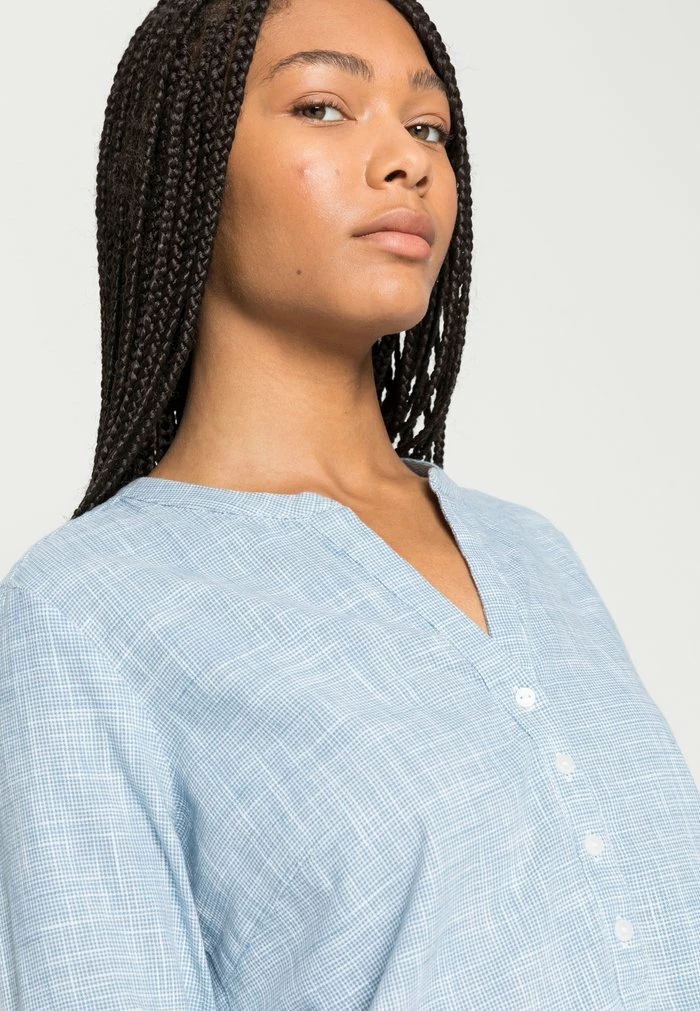 TOM TAILOR BLOUSE SLUB STRUCTURE - Long Sleeved Top - Faded Denim Blue 7 TOM TAILOR BLOUSE SLUB STRUCTURE - Long Sleeved Top - Faded Denim Blue - Image 5