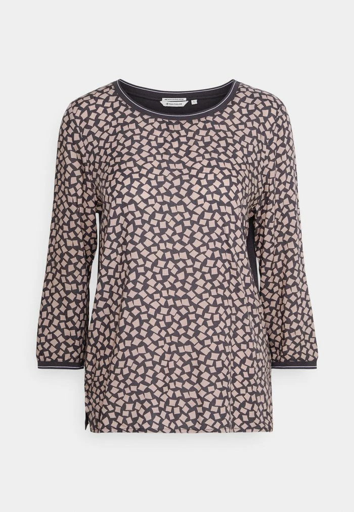 TOM TAILOR FABRIC MIX - Long Sleeved Top - Anthracite 6 TOM TAILOR FABRIC MIX - Long Sleeved Top - Anthracite - Image 4