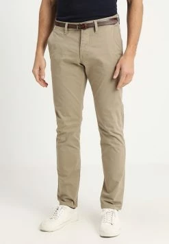 TOM TAILOR ESSENTIAL SOLID - Trousers - Chinchilla Brown