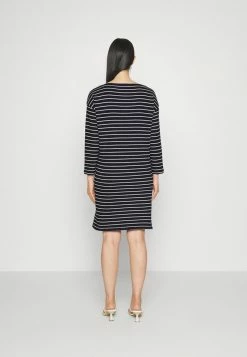 TOM TAILOR DRESS WITH STRUCTURE - Day Dress - Navy/offwhite -TOM TAILOR online store c98c0dc7dcbe4b208405e6043bd54615