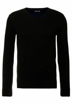 TOM TAILOR BASIC V NECK - Jumper - Black -TOM TAILOR online store ca09450d6ab94f30b58dbbfbcb89bb2b