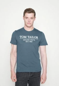 TOM TAILOR Print T-shirt - China Blue