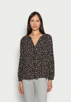 TOM TAILOR Blouse - Black Small Dot Design