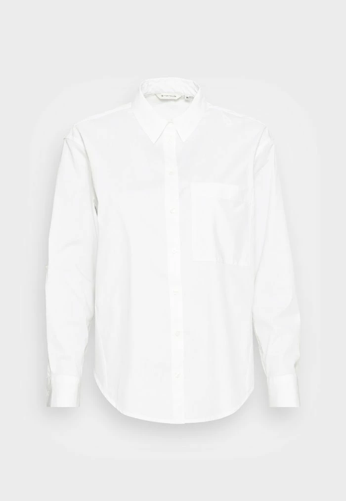 TOM TAILOR BLOUSE POPLIN - Blouse - White 6 TOM TAILOR BLOUSE POPLIN - Blouse - White - Image 4