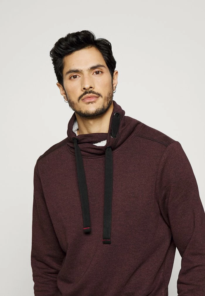 TOM TAILOR SNOOD GRINDLE - Sweatshirt - Black/bordeaux Grindle 7 TOM TAILOR SNOOD GRINDLE - Sweatshirt - Black/bordeaux Grindle - Image 5