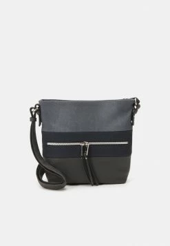 TOM TAILOR ELLEN SNAKE CROSS BAG - Across Body Bag - Mixed Blue