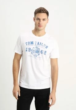 TOM TAILOR LOGO TEE - Print T-shirt - White