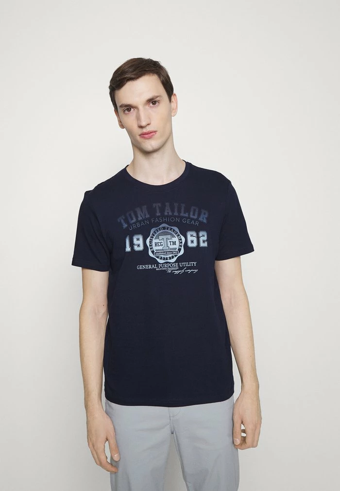 TOM TAILOR LOGO TEE - Print T-shirt - Sky Captain Blue 3 TOM TAILOR LOGO TEE - Print T-shirt - Sky Captain Blue