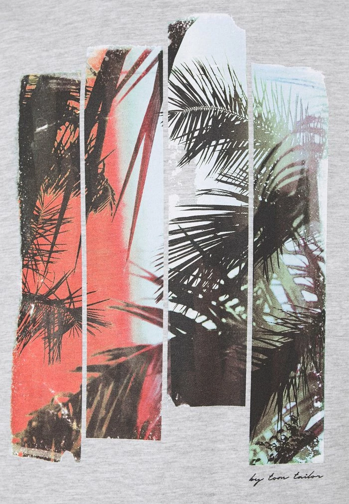 TOM TAILOR PHOTO PRINT - Print T-shirt - Light Stone Grey Melange 7 TOM TAILOR PHOTO PRINT - Print T-shirt - Light Stone Grey Melange - Image 5