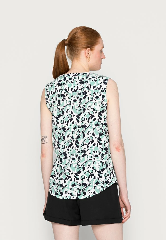 TOM TAILOR SLEEVELESS - Top - Offwhite Green Floral Design 5 TOM TAILOR SLEEVELESS - Top - Offwhite Green Floral Design - Image 3