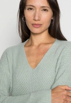 TOM TAILOR V NECK - Jumper - Soft Greyish Green Melange -TOM TAILOR online store d60c62fce55545b98ba7a78a9a77f661