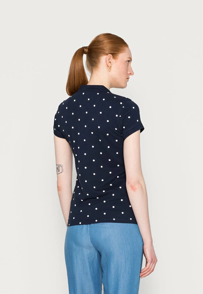 TOM TAILOR Polo Shirt - Navy White Dot Design 5 TOM TAILOR Polo Shirt - Navy White Dot Design - Image 3