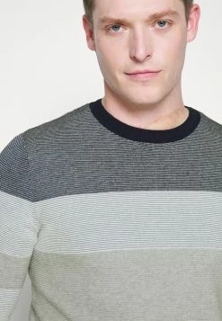 TOM TAILOR STRUCTURED - Jumper - Blue Grey Structured Stripe -TOM TAILOR online store d84594cb572142d68c04a5f424f797ba