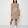 TOM TAILOR DRESS WITH STRUCTURE - Day Dress - Beige/anthracite -TOM TAILOR online store d9cef2f391f3428b82ba5cc39fbea8e0