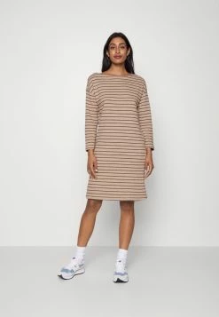 TOM TAILOR DRESS WITH STRUCTURE - Day Dress - Beige/anthracite