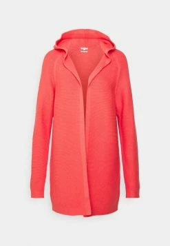 TOM TAILOR WITH HOOD - Cardigan - Smooth Papaya Red -TOM TAILOR online store d9f3b3ab974748c0a77f2b8a1fdac8e1