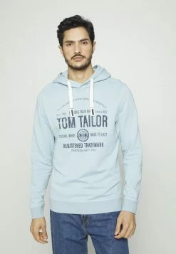 TOM TAILOR WITH PRINT - Hoodie - Calm Cloud Blue