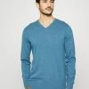 TOM TAILOR V-NECK - Jumper - Medium Blue Ashes Melange 2 TOM TAILOR V-NECK - Jumper - Medium Blue Ashes Melange -TOM TAILOR online store dc7b23780f464af29dc0d2447042aecd