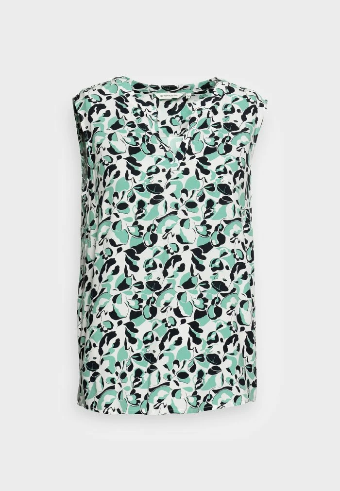 TOM TAILOR SLEEVELESS - Top - Offwhite Green Floral Design 6 TOM TAILOR SLEEVELESS - Top - Offwhite Green Floral Design - Image 4
