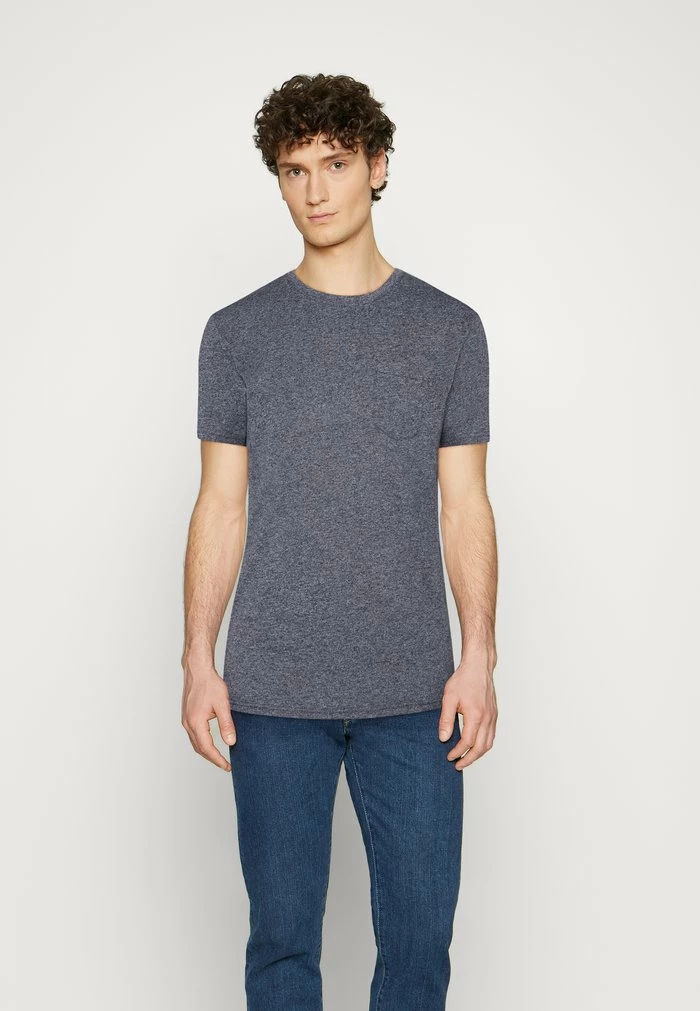 TOM TAILOR GRINDLE CREWNECK - Basic T-shirt - Navy 3 TOM TAILOR GRINDLE CREWNECK - Basic T-shirt - Navy