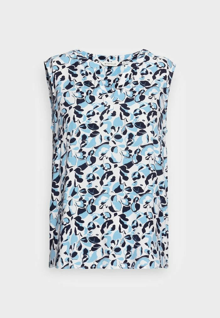 TOM TAILOR SLEEVELESS - Top - Offwhite/blue 6 TOM TAILOR SLEEVELESS - Top - Offwhite/blue - Image 4