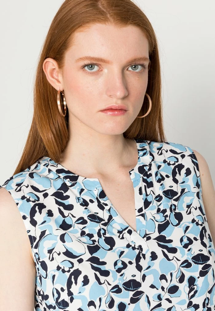 TOM TAILOR SLEEVELESS - Top - Offwhite/blue 7 TOM TAILOR SLEEVELESS - Top - Offwhite/blue - Image 5