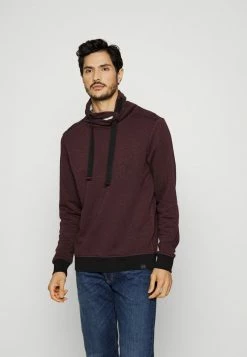 TOM TAILOR SNOOD GRINDLE - Sweatshirt - Black/bordeaux Grindle